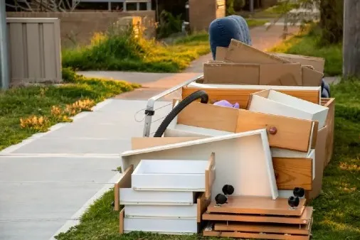 Image of junk on the curb.